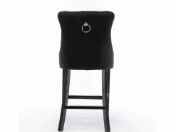 Muebles De Bar|Taburete Alto|Juego de 2 taburetes de bar - Taburetes de bar con respaldo acolchado y capitoné - Terciopelo