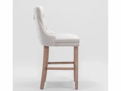 Muebles De Bar|Taburete Alto|Juego de 2 taburetes de bar - Taburetes de bar con respaldo acolchado y capitoné - Terciopelo
