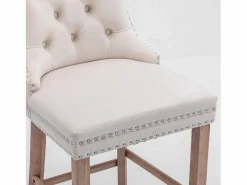 Muebles De Bar|Taburete Alto|Juego de 2 taburetes de bar - Taburetes de bar con respaldo acolchado y capitoné - Terciopelo