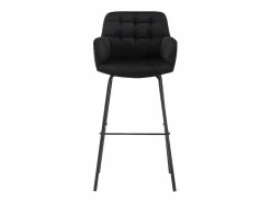 Vente-unique Muebles De Bar|Taburete Alto|Juego de 2 taburetes de bar de terciopelo y metal - - PEGA