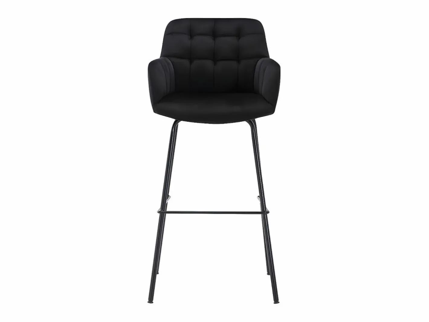 Vente-unique Muebles De Bar|Taburete Alto|Juego de 2 taburetes de bar de terciopelo y metal - - PEGA