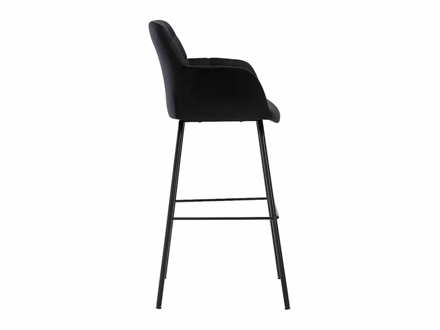 Vente-unique Muebles De Bar|Taburete Alto|Juego de 2 taburetes de bar de terciopelo y metal - - PEGA