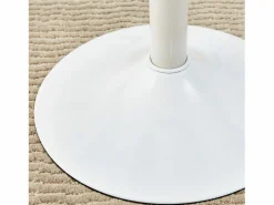 Hauss Spole Juego de 2 taburetes de bar con respaldo transparente - Altura ajustable - Patas de metal Blanco Outlet