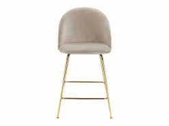 Juego de 2 taburetes de bar - Terciopelo y metal dorado - - MELBOURNE^Vente-unique Sale
