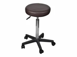 Juego de 2 taburetes de oficina Marrón 35,5x84 cm Piel sintética^ Outlet