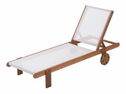 Habitat et jardin Juego de 2 tumbonas en madera exótica Saïgon - "Maple" - Marrón claro Beige
