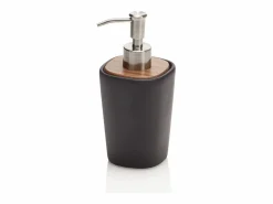 Juego de accesorios de baño en cerámica negra mate y madera de nogal Rodi^ Best