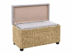 vidaxl Juego de bancos 2 piezas hierba marina Gris