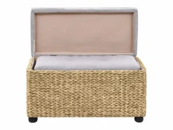 vidaxl Juego de bancos 2 piezas hierba marina Gris