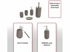 MCW Accesorios De Wc|Juego de baño de 5 piezas -H88,