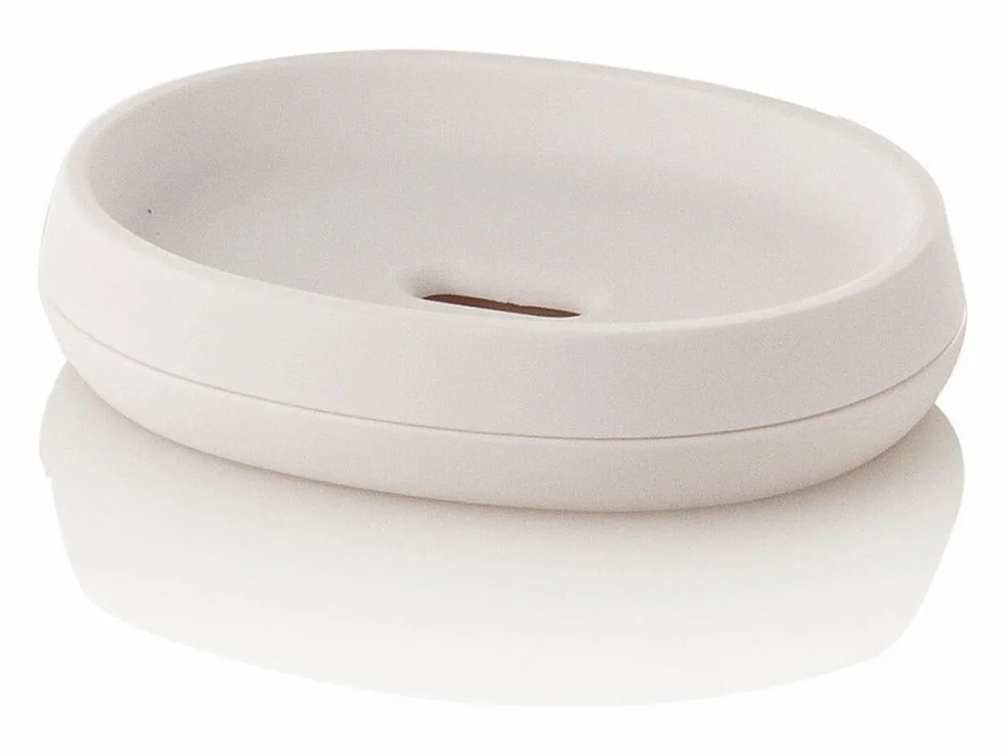 Juego de baño dispensador vaso jabonera y portacepillo Trendy - Blanco Discount