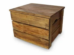 Baúl Y Arcón|Juego de cajas de almacenaje 2 pzas madera maciza reciclada ES811655