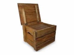 Baúl Y Arcón|Juego de cajas de almacenaje 2 pzas madera maciza reciclada ES811655