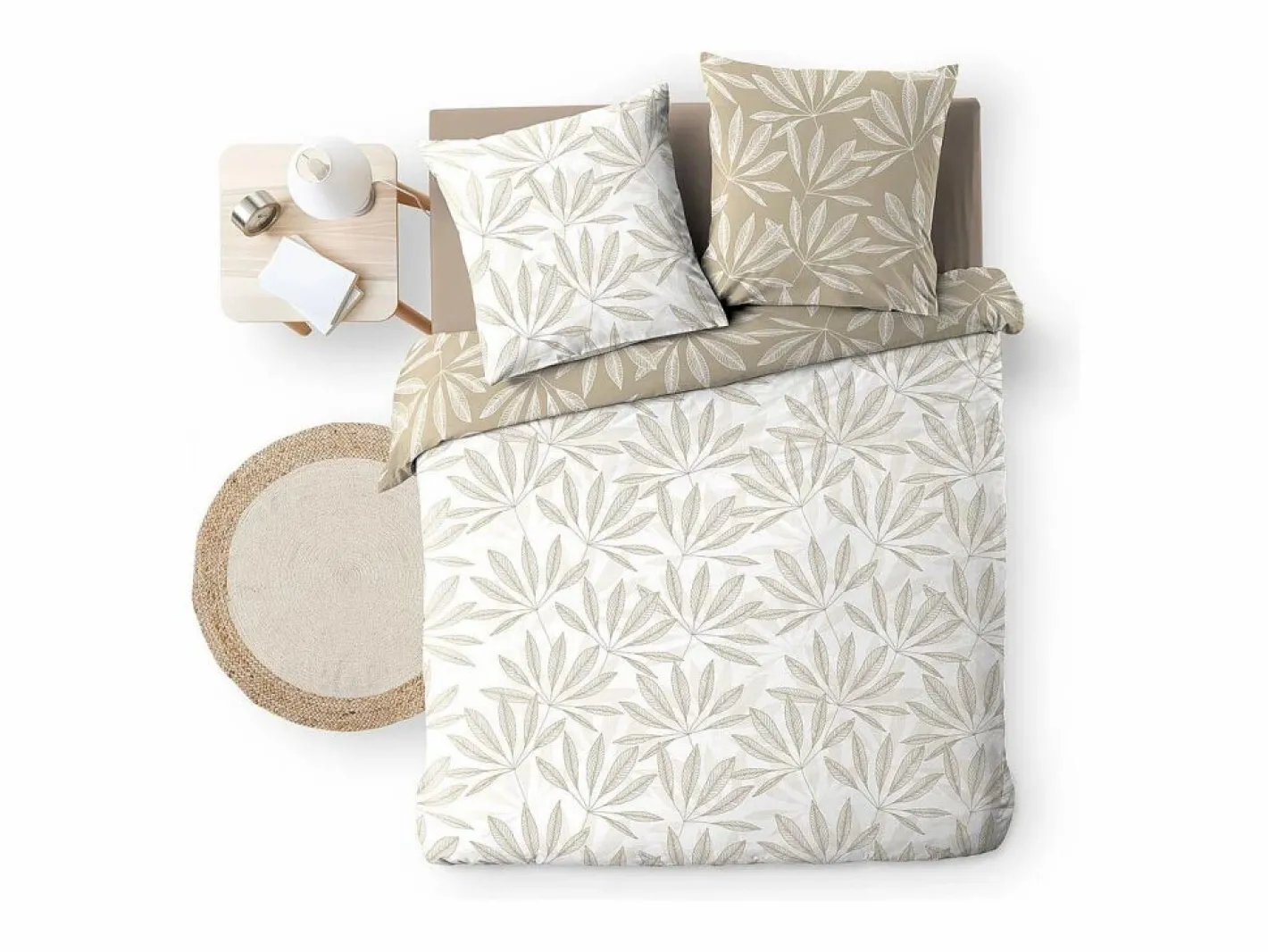 Juego de Cama 3 Piezas Malia 240x220 cm 100% Algodón Reversible con Cierre de Broches^Douceur d'intérieur Outlet