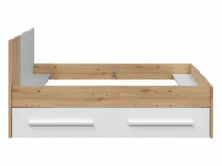 Dormitorio Completo|Juego de Cama con Cabecero y Dos Cajones en melamina Color - Longitud 196 x Profundidad 97 x Altura 77 cm
