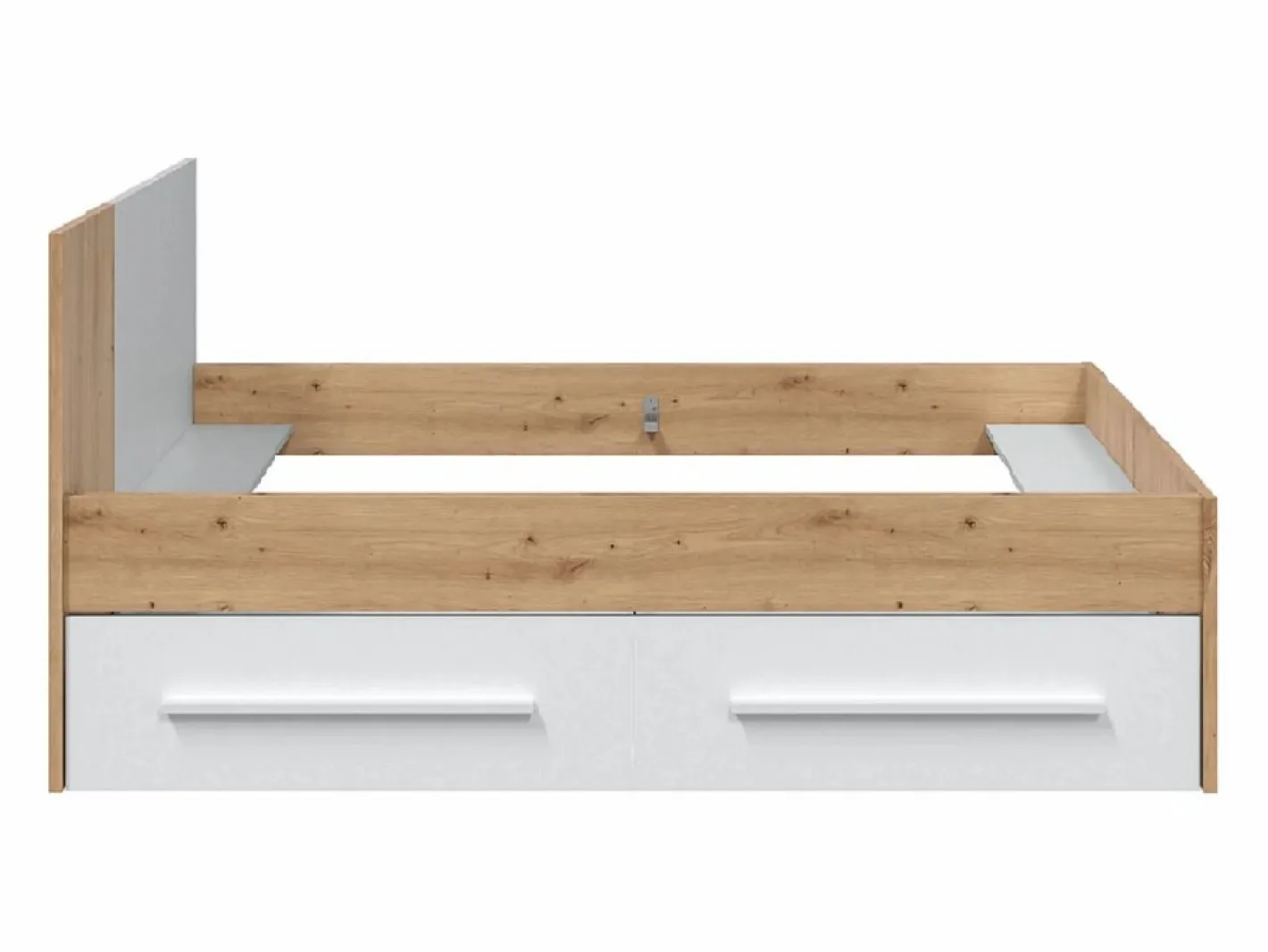 Dormitorio Completo|Juego de Cama con Cabecero y Dos Cajones en melamina Color - Longitud 196 x Profundidad 97 x Altura 77 cm