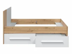 Dormitorio Completo|Juego de Cama con Cabecero y Dos Cajones en melamina Color - Longitud 196 x Profundidad 97 x Altura 77 cm