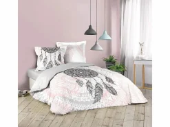 Juego de Cama de 3 Piezas Namasté 200x200 cm en Algodón 100% con Estampado de Atrapasueños^Douceur d'intérieur Clearance