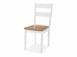 vidaxl Juego de comedor de MDF y madera de caucho 3 piezas Blanco Best