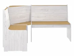 vidaxl Juego de comedor REINE 3 pzas madera maciza pino marrón blanco Color natural claro Outlet