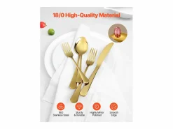 Juego de Cubiertos SucceBuy Juego de Cubiertos de Acero Inoxidable de 60 Piezas, para 12 Personas, para Cocina. Hot