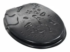 Helloshop26 Tapa De Inodoro|Juego de dos asientos de inodoro asiento de inodoro baño hogar interior MDF tapa de cierre suave borde de goteo 02_0002969