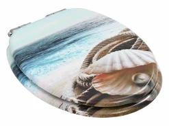 Helloshop26 Tapa De Inodoro|Juego de dos asientos de inodoro de MDF y tapas de cierre suave Shell 02_0002960