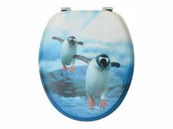 Helloshop26 Tapa De Inodoro|Juego de dos asientos de inodoro con tapas con temática de pingüino 02_0002977