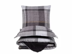 Juego de funda de edredón 240x220 cm+ 2 fundas de almohada 63x63cm de satén de algodón "Dunloe"^Blanc avenue
