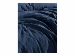 Blanc avenue Juego de funda de edredón + 2 fundas de almohada de gasa de algodón- marino Azul New