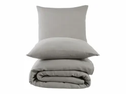 Juego de funda de edredón + 2 fundas de almohada de gasa de algodón-^Blanc avenue Sale