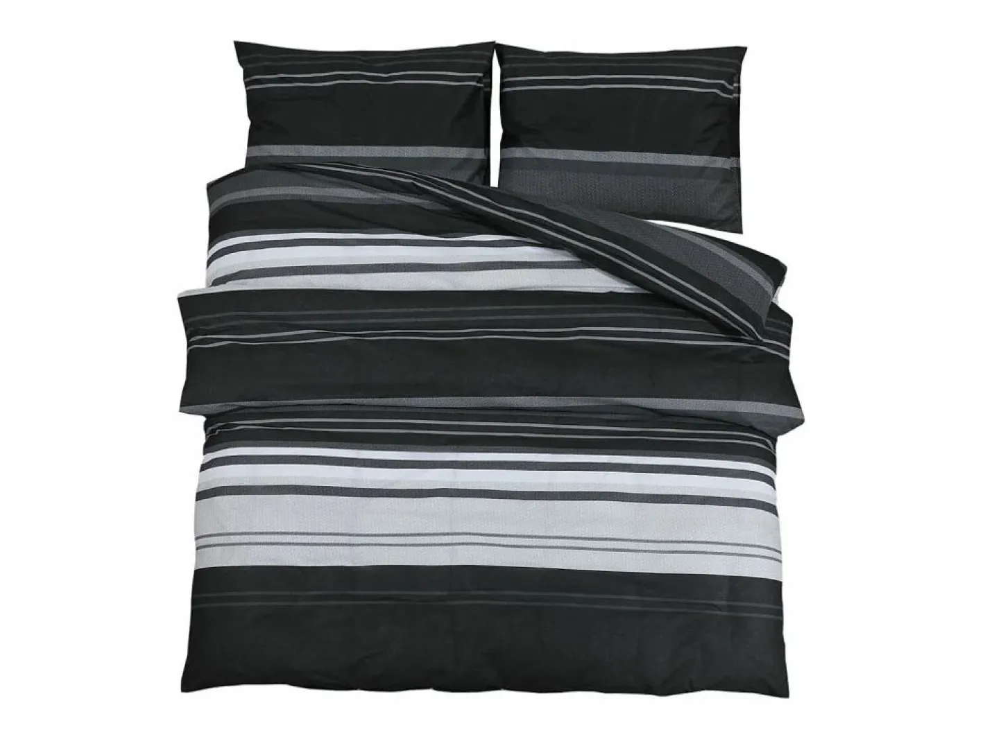 Ropa De Cama|Juego De Sábanas|Juego de funda nórdica algodón negro y 140x200 cm ES924831