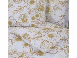Juego de funda nórdica algodón y marrón 155x220 cm ES617288 Blanco Best