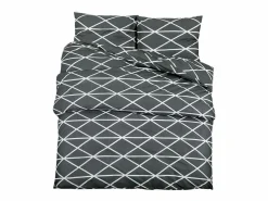 Juego de funda nórdica algodón 200x220 cm ES947533 Gris New