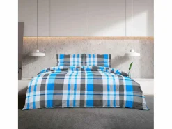 Ropa De Cama|Juego De Sábanas|Juego de funda nórdica algodón azul y 200x200 cm ES540491