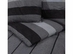 Juego de funda nórdica algodón oscuro 140x200 cm ES410336 Gris Outlet