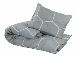 Juego de funda nórdica algodón 200x200 cm ES338807 Gris Clearance