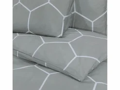 Juego de funda nórdica algodón 200x200 cm ES338807 Gris Clearance