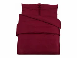 Juego de funda nórdica microfibra ligera burdeos 260x240 cm ES737391 Rojo Sale