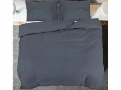 Juego de funda nórdica microfibra ligera antracita 200x220 cm ES285649 Gris antracita New