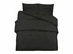 Juego de funda nórdica microfibra ligera 200x200 cm ES781185 Negro Discount