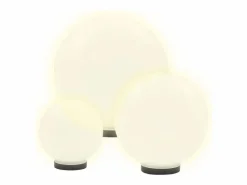 Juego de lámparas de bola LED 6 uds esféricas PMMA 20/30/40 cm ES255421^ New