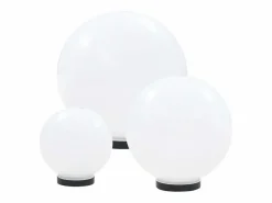 Juego de lámparas de bola LED 3 pzas esféricas 20/30/40 cm PMMA ES100005^ Clearance