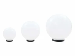Juego de lámparas de bola LED 3 pzas esféricas 20/30/40 cm PMMA ES100005^ Clearance