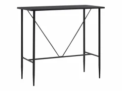 Juego de mesa alta y taburetes 5 piezas tela negra^vidaxl Discount
