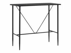 vidaxl Juego de mesa alta y taburetes 5 piezas plástico Negro Sale