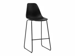 vidaxl Juego de mesa alta y taburetes 5 piezas plástico Negro Sale