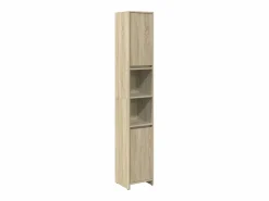 Juego de muebles de baño 4 pzas contrachapada roble Sonoma^vidaxl