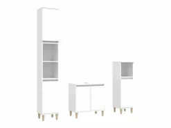 vidaxl Conjunto De Baño|Juego de muebles de baño 3 pzas madera contrachapada