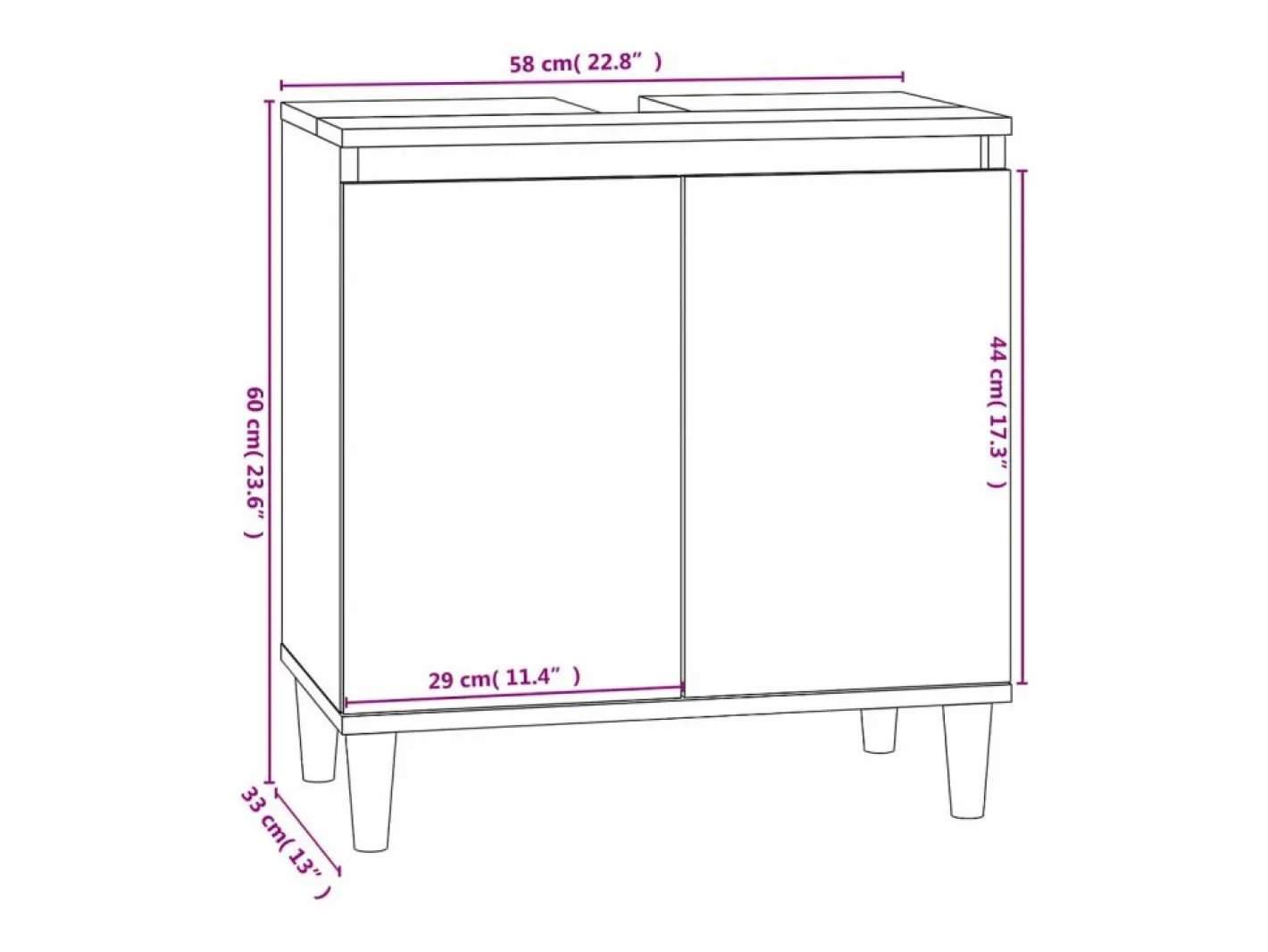vidaxl Conjunto De Baño|Juego de muebles de baño 3 pzas madera contrachapada